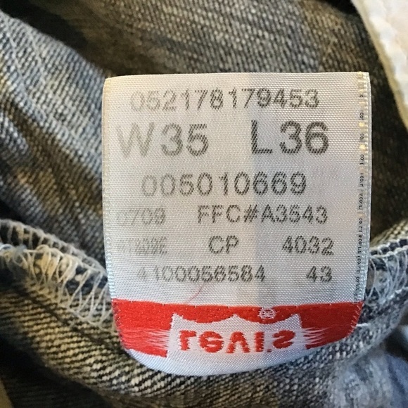 Levi’s Original Straight Leg ButtonFly 100% cotton Jeans  Stamped 4032 SZ 35/36 - Picture 11 of 13
